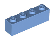Brick 1x4, Part# 3010 Part LEGO® Medium Blue