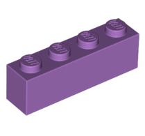 Brick 1x4, Part# 3010 Part LEGO® Medium Lavender  