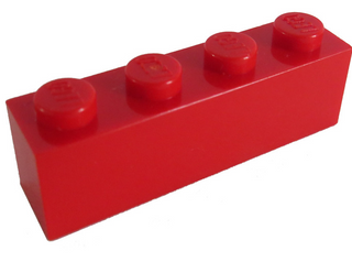 Brick 1x4, Part# 3010 Part LEGO® Red