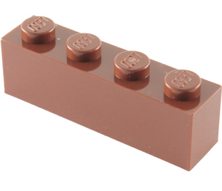 Brick 1x4, Part# 3010 Part LEGO® Reddish Brown
