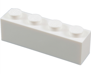 Brick 1x4, Part# 3010 Part LEGO® White