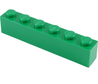 Brick 1x6, Part# 3009 Part LEGO® Green 1 Part