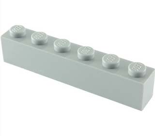 Brick 1x6, Part# 3009 Part LEGO® Light Bluish Gray 1 Part