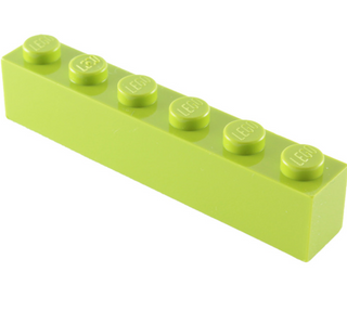 Brick 1x6, Part# 3009 Part LEGO® Lime 1 Part