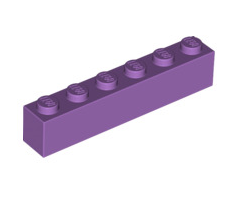 Brick 1x6, Part# 3009 Part LEGO® Medium Lavender 1 Part