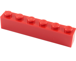 Brick 1x6, Part# 3009 Part LEGO® Red  