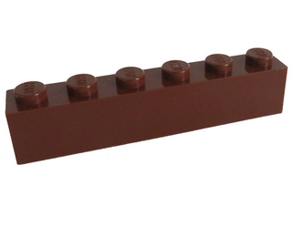 Brick 1x6, Part# 3009 Part LEGO® Reddish Brown  