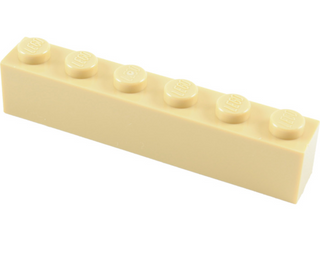 Brick 1x6, Part# 3009 Part LEGO® Tan  