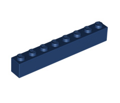 Brick 1x8, Part# 3008 Part LEGO® Dark Blue 1 Part