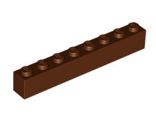 Brick 1x8, Part# 3008 Part LEGO® Reddish Brown  