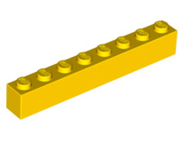 Brick 1x8, Part# 3008 Part LEGO® Yellow  