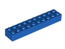 Brick 2x10, Part# 3006 Part LEGO® Blue  