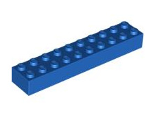 Brick 2x10, Part# 3006 Part LEGO® Blue 1 Part