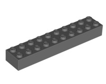 Brick 2x10, Part# 3006 Part LEGO® Dark Bluish Gray  