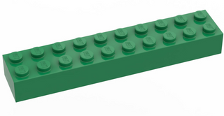 Brick 2x10, Part# 3006 Part LEGO® Green 1 Part