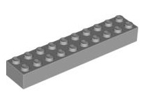 Brick 2x10, Part# 3006 Part LEGO® Light Bluish Gray  