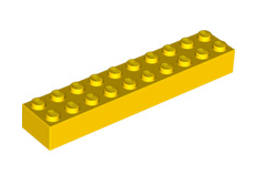 Brick 2x10, Part# 3006 Part LEGO® Yellow  
