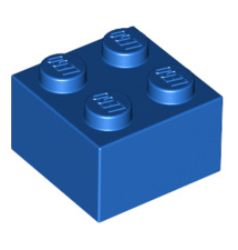 Brick 2x2, Part# 3003 Part LEGO® Blue 1 Part