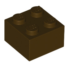 Brick 2x2, Part# 3003 Part LEGO® Dark Brown 1 Part