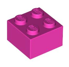 Brick 2x2, Part# 3003 Part LEGO® Dark Pink 1 Part