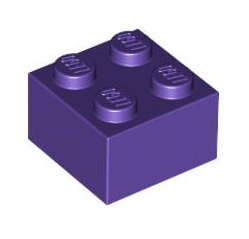 Brick 2x2, Part# 3003 Part LEGO® Dark Purple 1 Part