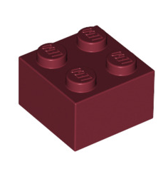 Brick 2x2, Part# 3003 Part LEGO® Dark Red 1 Part