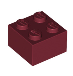 Brick 2x2, Part# 3003 Part LEGO® Dark Red  