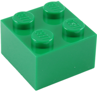 Brick 2x2, Part# 3003 Part LEGO® Green 1 Part