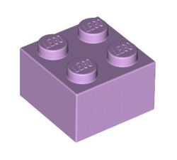 Brick 2x2, Part# 3003 Part LEGO® Lavender 1 Part