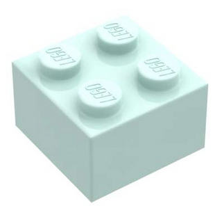 Brick 2x2, Part# 3003 Part LEGO® Light Aqua 1 Part