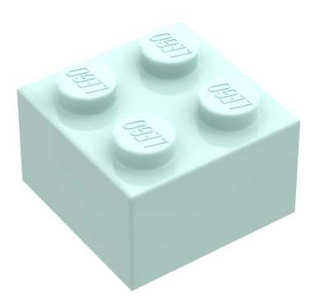 Brick 2x2, Part# 3003 Part LEGO® Light Aqua  