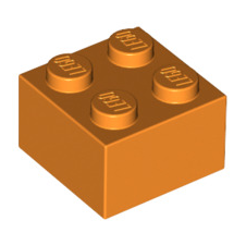 Brick 2x2, Part# 3003 Part LEGO® Orange 1 Part