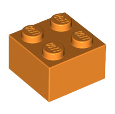 Brick 2x2, Part# 3003 Part LEGO® Orange  