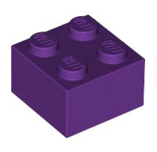 Brick 2x2, Part# 3003 Part LEGO® Purple 1 Part