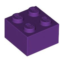 Brick 2x2, Part# 3003 Part LEGO® Purple  