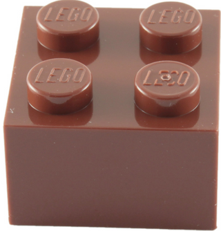 Brick 2x2, Part# 3003 Part LEGO® Reddish Brown  