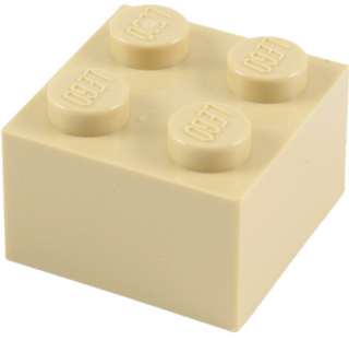 Brick 2x2, Part# 3003 Part LEGO® Tan  