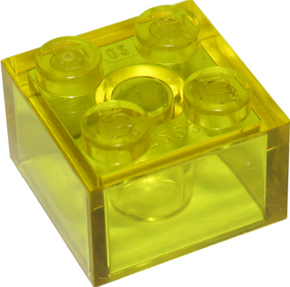 Brick 2x2, Part# 3003 Part LEGO® Trans-Yellow 1 Part