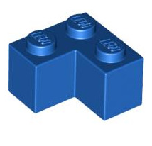 Brick 2x2 Corner, Part# 2357 Part LEGO® Blue 1 Part