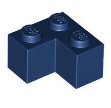 Brick 2x2 Corner, Part# 2357 Part LEGO® Dark Blue 1 Part