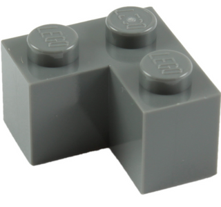 Brick 2x2 Corner, Part# 2357 Part LEGO® Dark Bluish Gray  