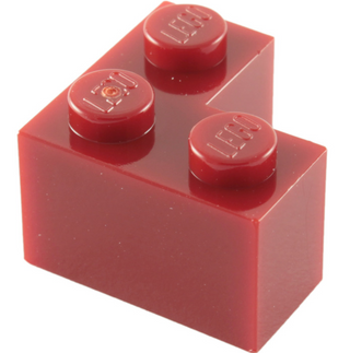 Brick 2x2 Corner, Part# 2357 Part LEGO® Dark Red 1 Part