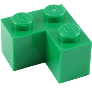 Brick 2x2 Corner, Part# 2357 Part LEGO® Green 1 Part