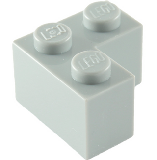Brick 2x2 Corner, Part# 2357 Part LEGO® Light Bluish Gray  