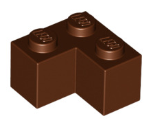 Brick 2x2 Corner, Part# 2357 Part LEGO® Reddish Brown 1 Part