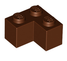 Brick 2x2 Corner, Part# 2357 Part LEGO® Reddish Brown  