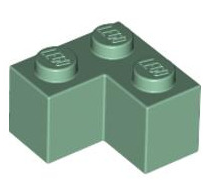 Brick 2x2 Corner, Part# 2357 Part LEGO® Sand Green 1 Part