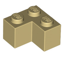 Brick 2x2 Corner, Part# 2357 Part LEGO® Tan 1 Part