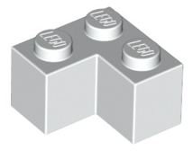 Brick 2x2 Corner, Part# 2357 Part LEGO® White 1 Part