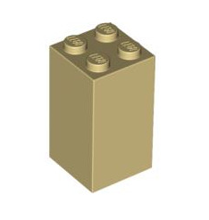 Brick 2x2x3, Part# 30145 Part LEGO® Tan